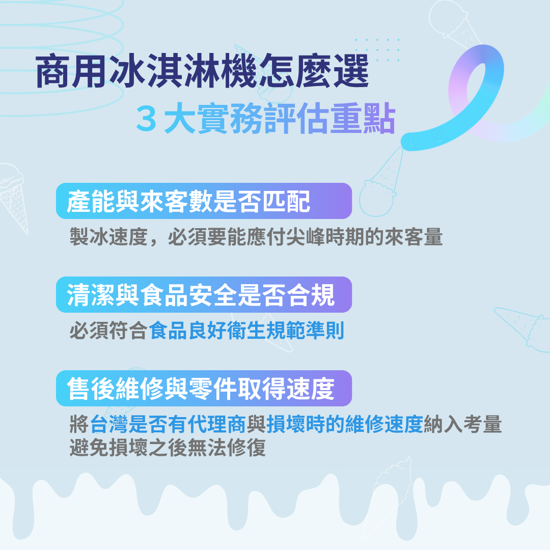 商用冰淇淋機選購重點